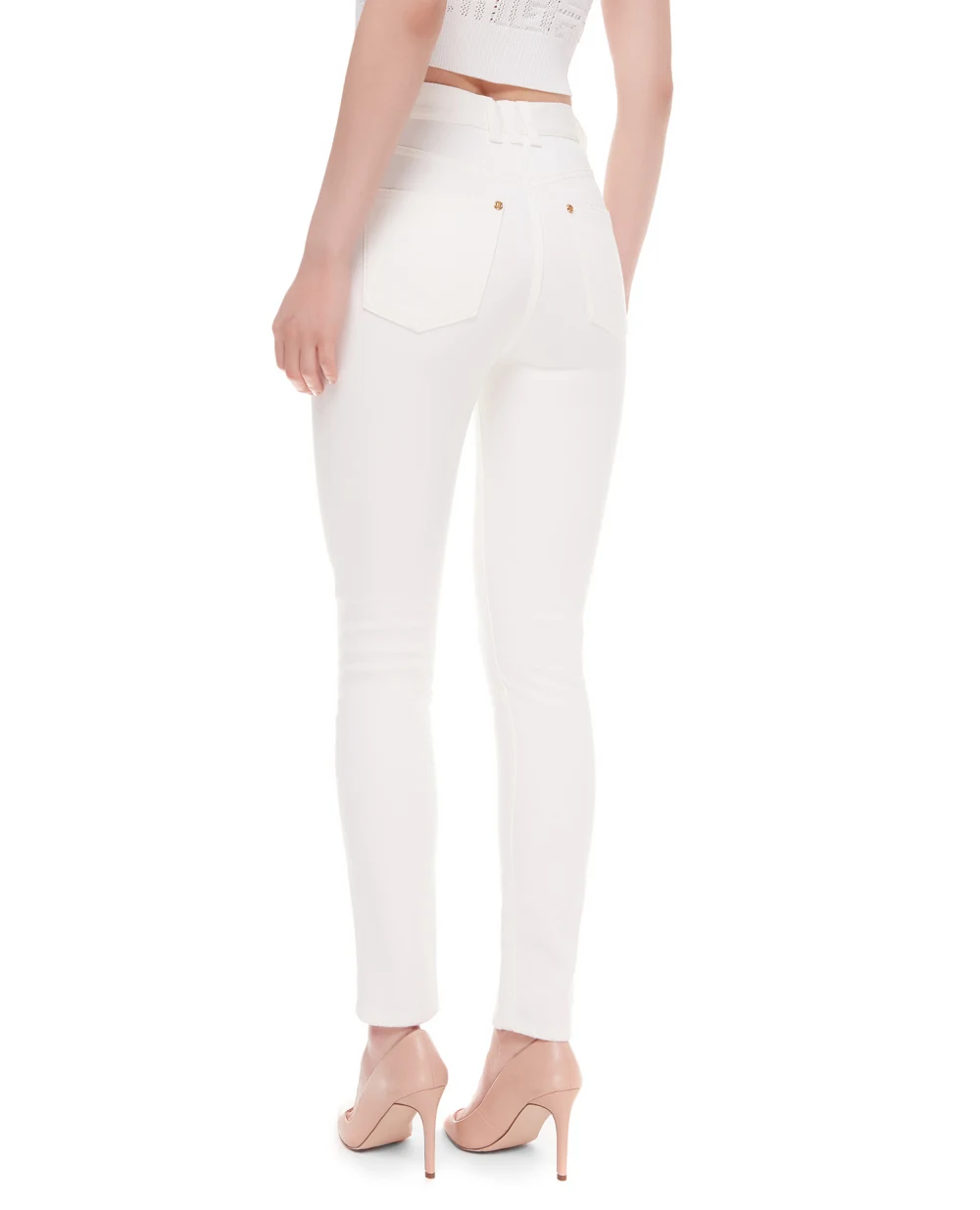 Джинсы Balmain XF1MF000DB71, белый цвет • Купить в интернет-магазине Kameron