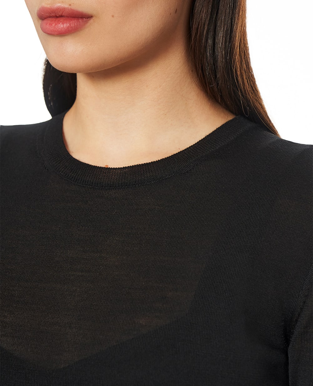 Пуловер из шерсти Saint Laurent 834223-Y76GM, черный цвет • Купить в интернет-магазине Kameron