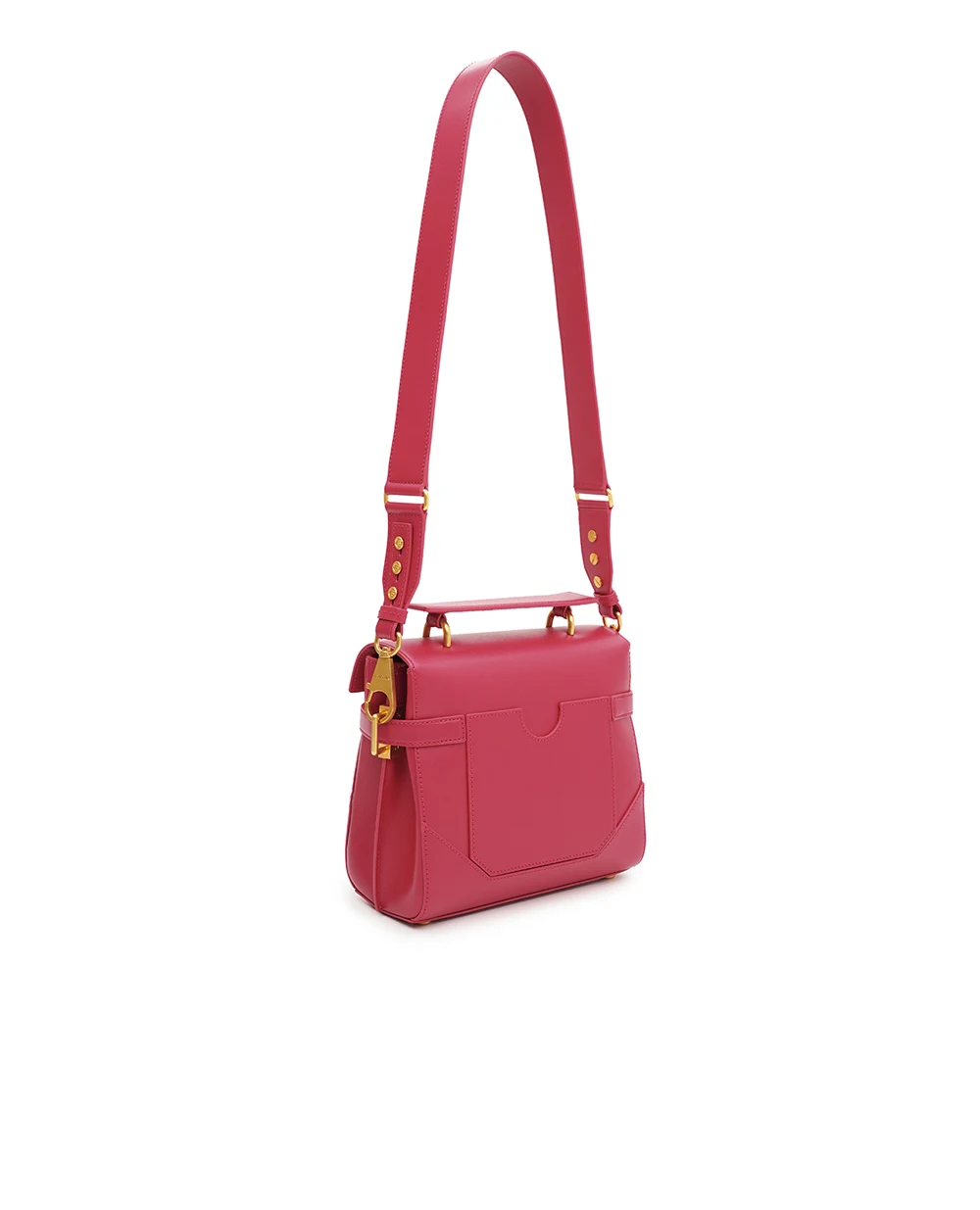 Сумка B-Buzz 23 bag из телячьей кожи Balmain GN1DB526LSLX, розовый цвет • Купить в интернет-магазине Kameron