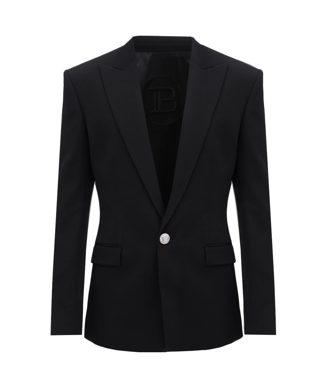 Шерстяной пиджак Balmain BH1SE035WC09, черный цвет • Купить в интернет-магазине Kameron