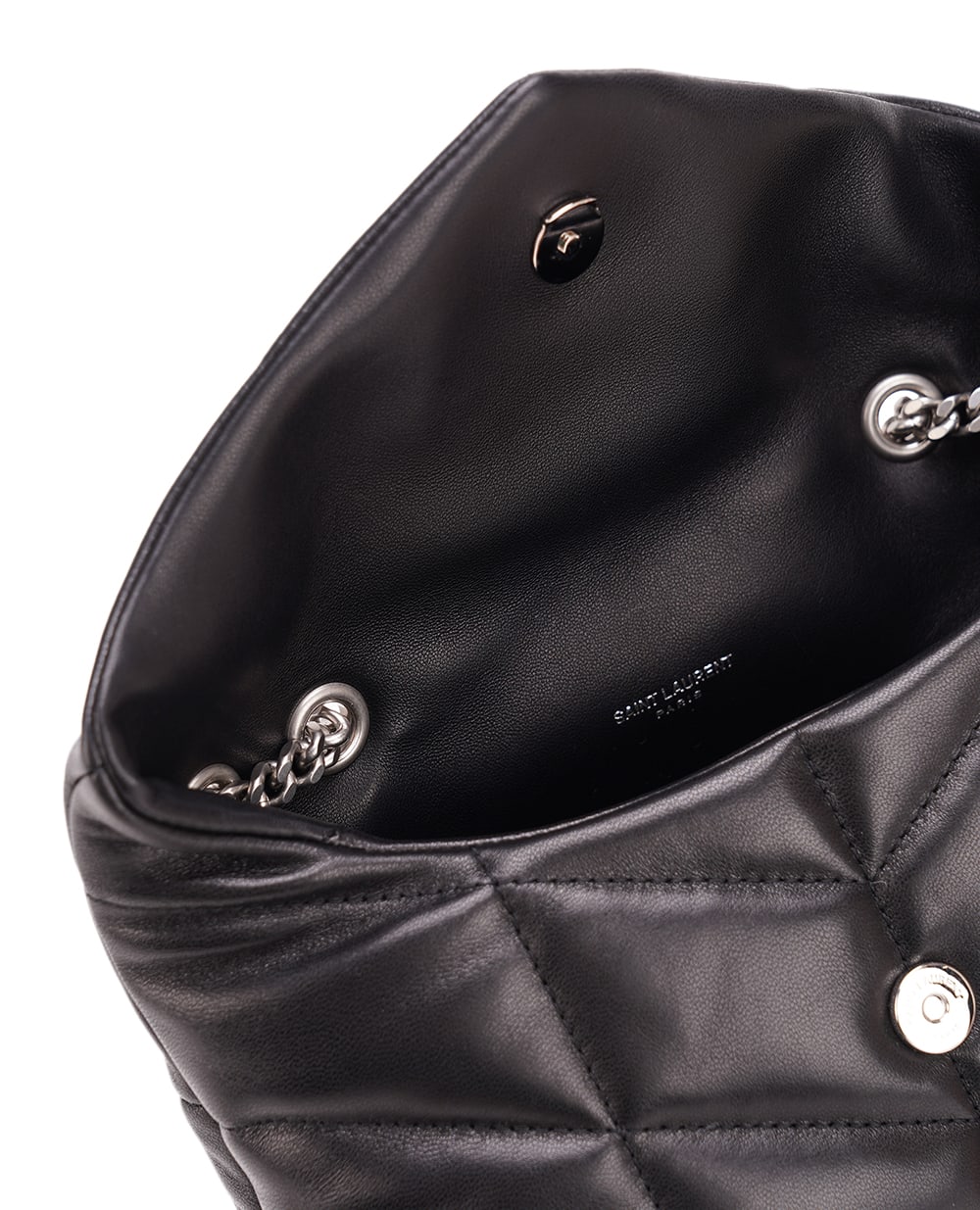 Кожаная сумка Loulou Puffer Toy Saint Laurent 759337-1EL00, черный цвет • Купить в интернет-магазине Kameron