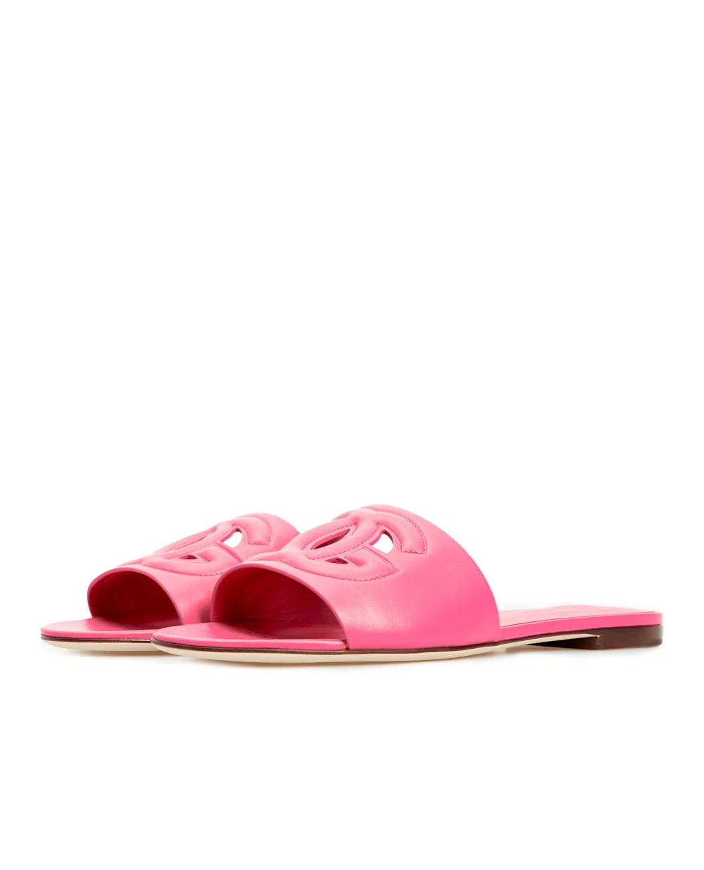 Кожаные мюли Dolce&Gabbana CQ0436-AY329, малиновый цвет • Купить в интернет-магазине Kameron