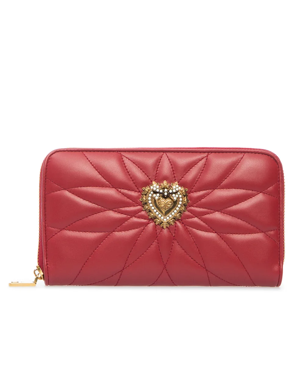 Кожаный кошелек Devotion Dolce&Gabbana BI0473-AV967, красный цвет • Купить в интернет-магазине Kameron