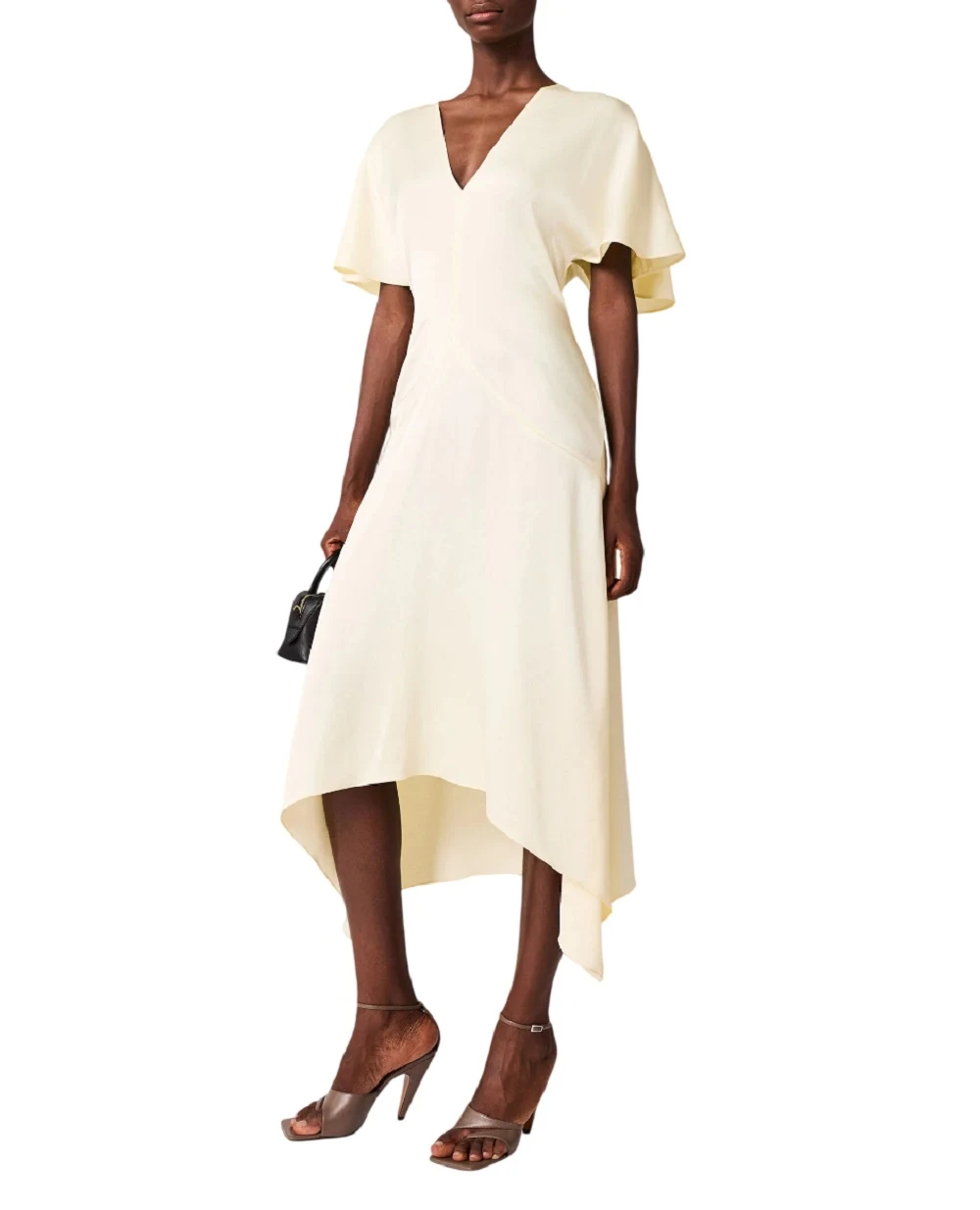 Платье атласное миди Stella McCartney 6A06573FU302, желтый цвет • Купить в интернет-магазине Kameron