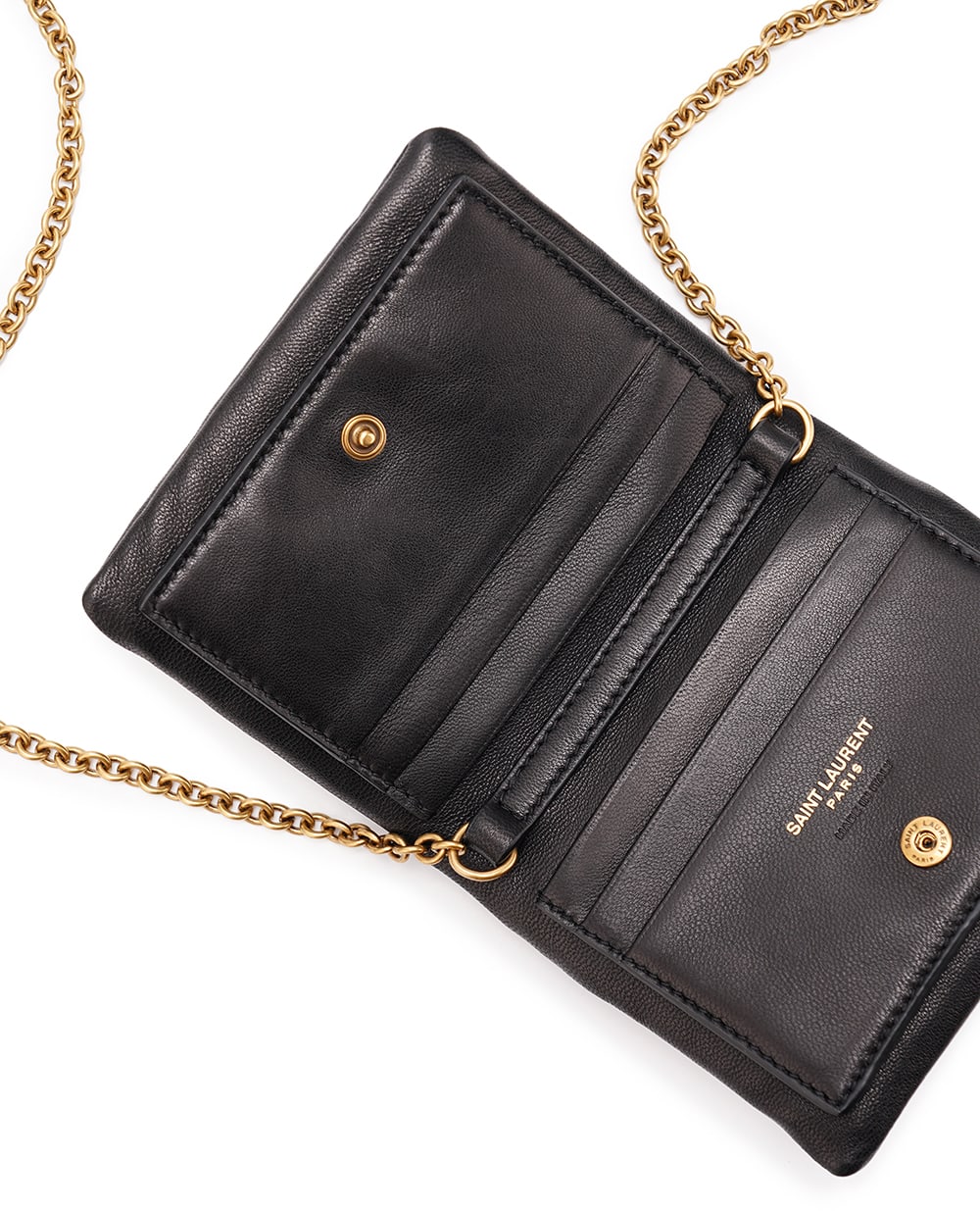 Шкіряна сумка Calypso Saint Laurent 777439-AACX7, чорний колір • Купити в інтернет-магазині Kameron