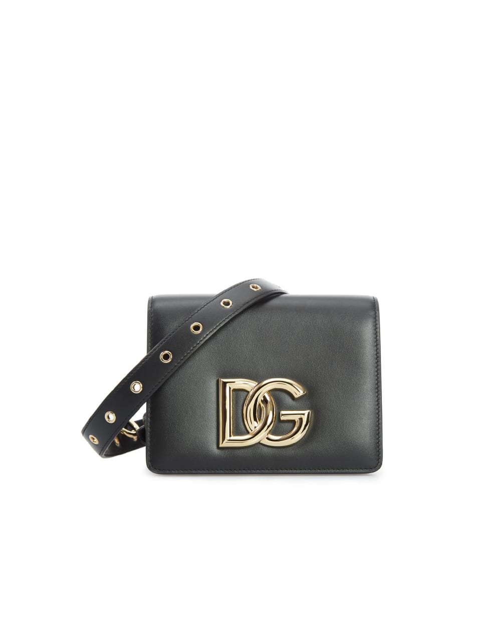Шкіряна сумка 3.5 Small Dolce&Gabbana BB7037-AW576, чорний колір • Купити в інтернет-магазині Kameron