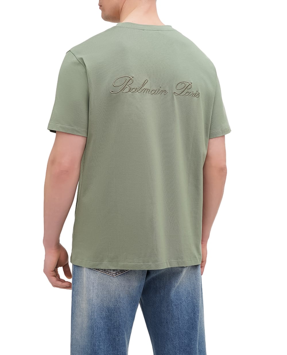 Футболка Balmain DH1EG010BC68-S, хаки цвет • Купить в интернет-магазине Kameron