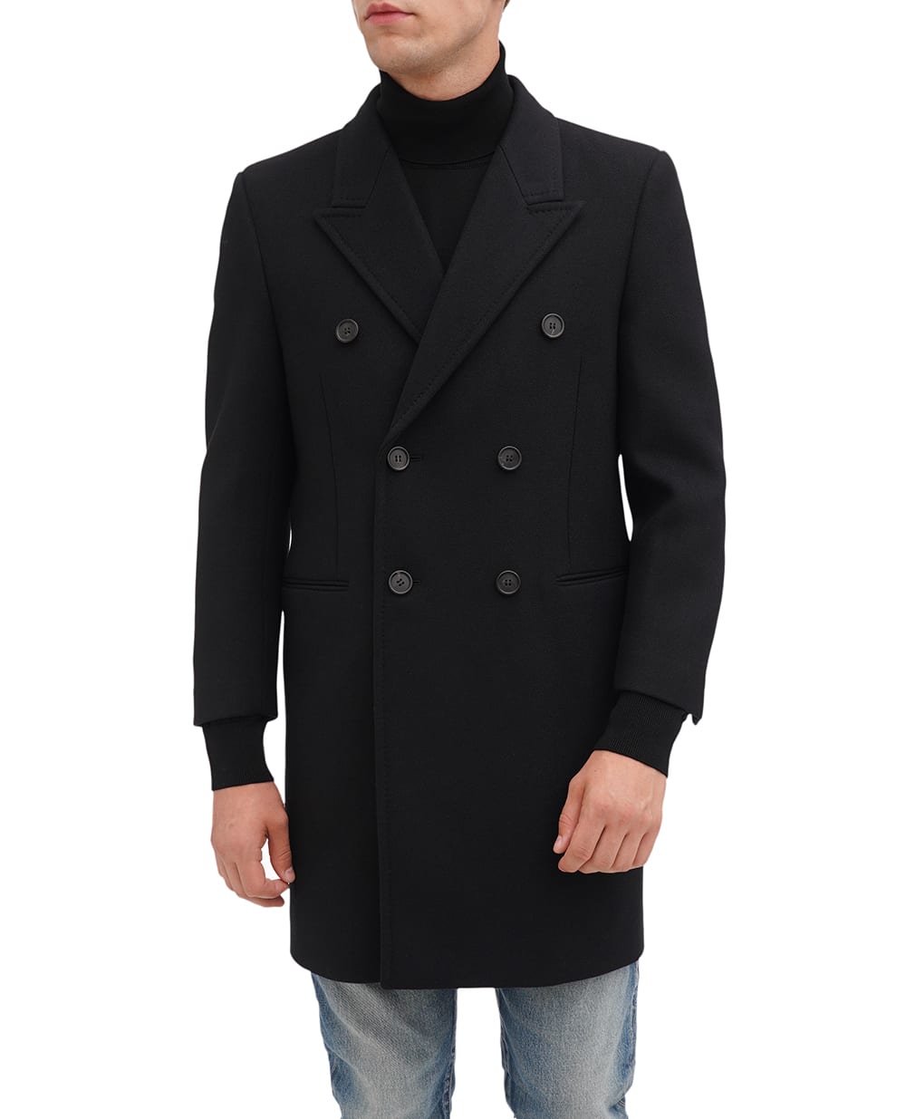 Пальто Saint Laurent 758054-Y177W, черный цвет • Купить в интернет-магазине Kameron