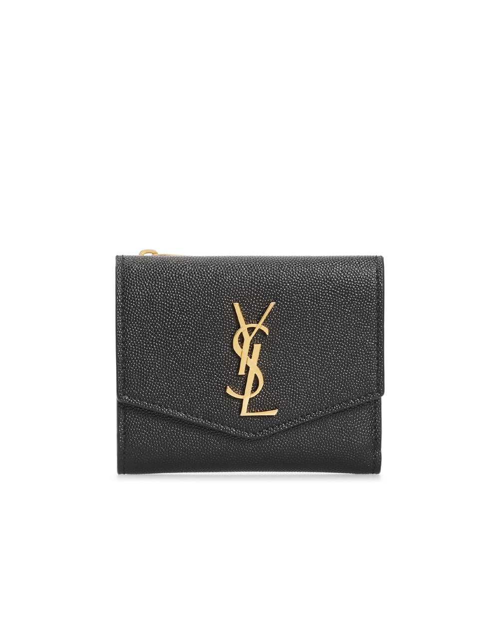 Шкіряний гаманець Saint Laurent 582296-1GF0J, чорний колір • Купити в інтернет-магазині Kameron