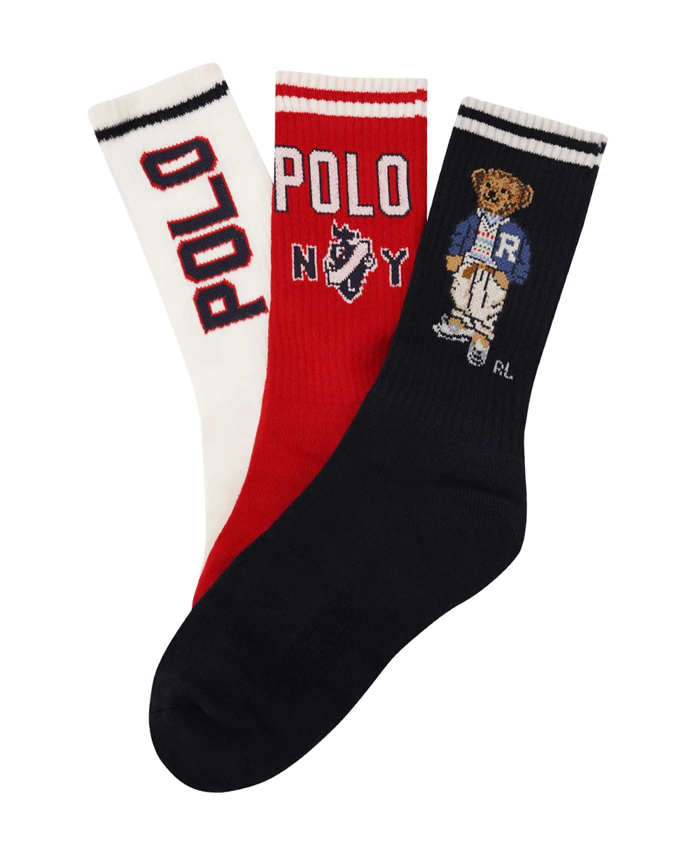 Шкарпетки Polo Bear (3 пари) Polo Ralph Lauren 455955253001, різнокольоровий колір • Купити в інтернет-магазині Kameron