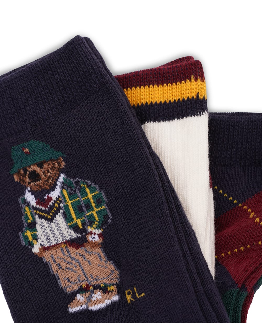 Дитячі шкарпетки Polo Bear (3 пари) Polo Ralph Lauren Kids 443927569001, різнокольоровий колір • Купити в інтернет-магазині Kameron
