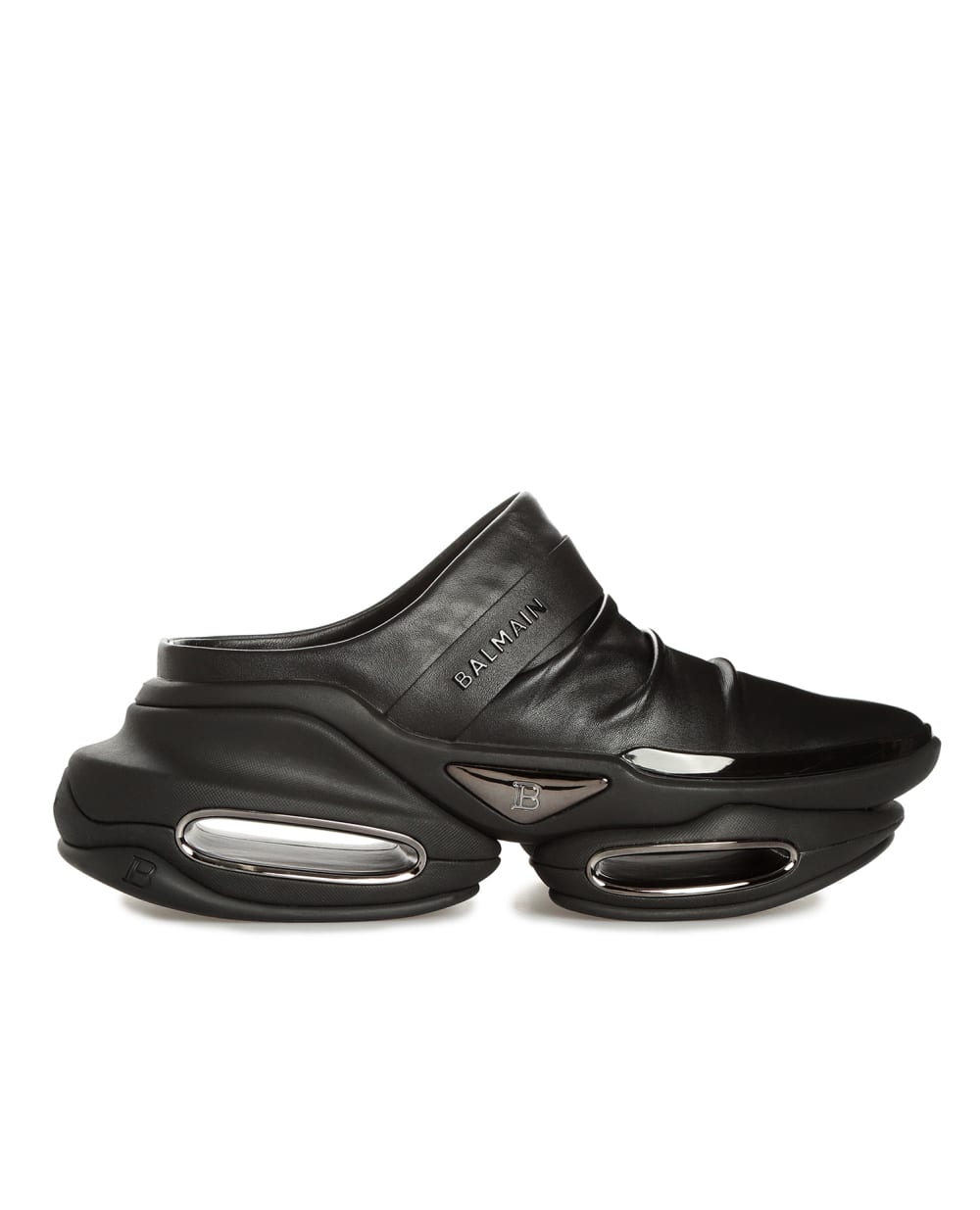Кожаные мюли Balmain XN1VL686LDRL, черный цвет • Купить в интернет-магазине Kameron