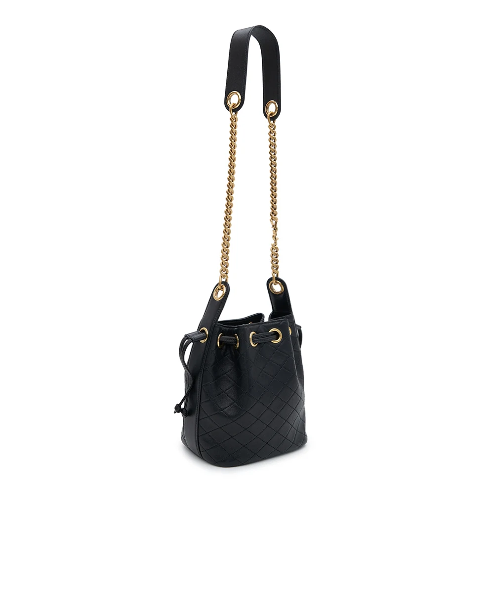 Сумка зі стьобаної шкіри Saint Laurent 840886-1EL07, чорний колір • Купити в інтернет-магазині Kameron