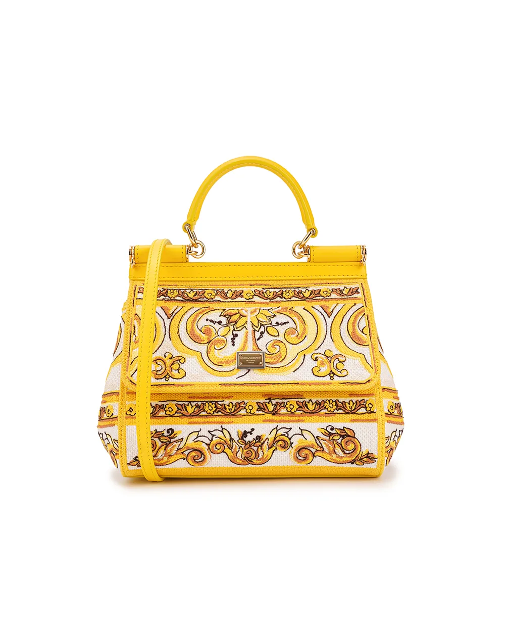 Сумка Sicily Medium Dolce&Gabbana BB6003-AW050, желтый цвет • Купить в интернет-магазине Kameron