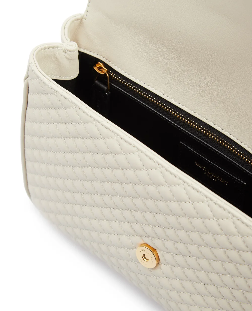 Кожаная сумка Victoire Saint Laurent 657302-1EL07, бежевый цвет • Купить в интернет-магазине Kameron