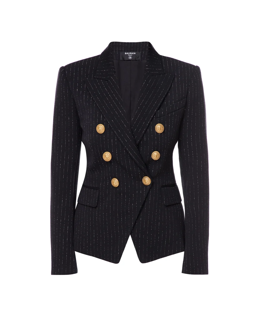 Шерстяной жакет Balmain BF1SG008WB89, черный цвет • Купить в интернет-магазине Kameron