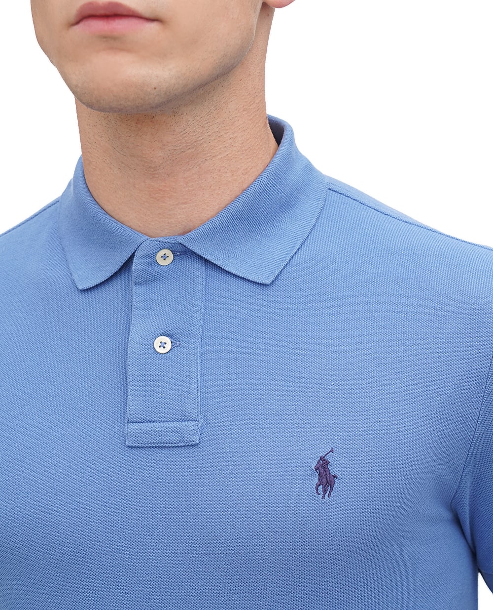 Поло Mesh Polo Ralph Lauren 710680784325, голубой цвет • Купить в интернет-магазине Kameron