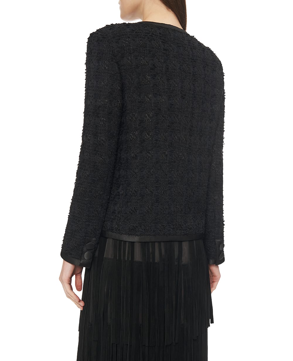 Жакет із твіду Dolce&Gabbana F27EBT-HUMJK, чорний колір • Купити в інтернет-магазині Kameron