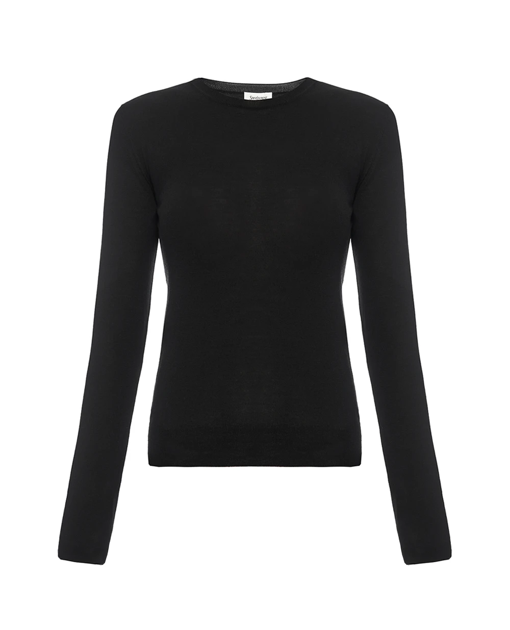 Пуловер из шерсти Saint Laurent 834223-Y76GM, черный цвет • Купить в интернет-магазине Kameron