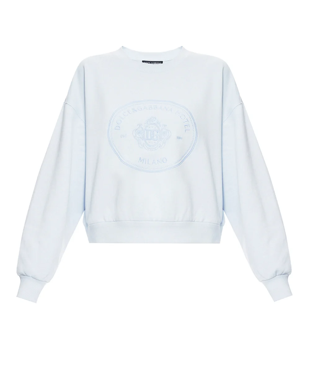 Світшот з вишивкою (костюм) Dolce&Gabbana F9Q92Z-GDDMO, блакитний колір • Купити в інтернет-магазині Kameron