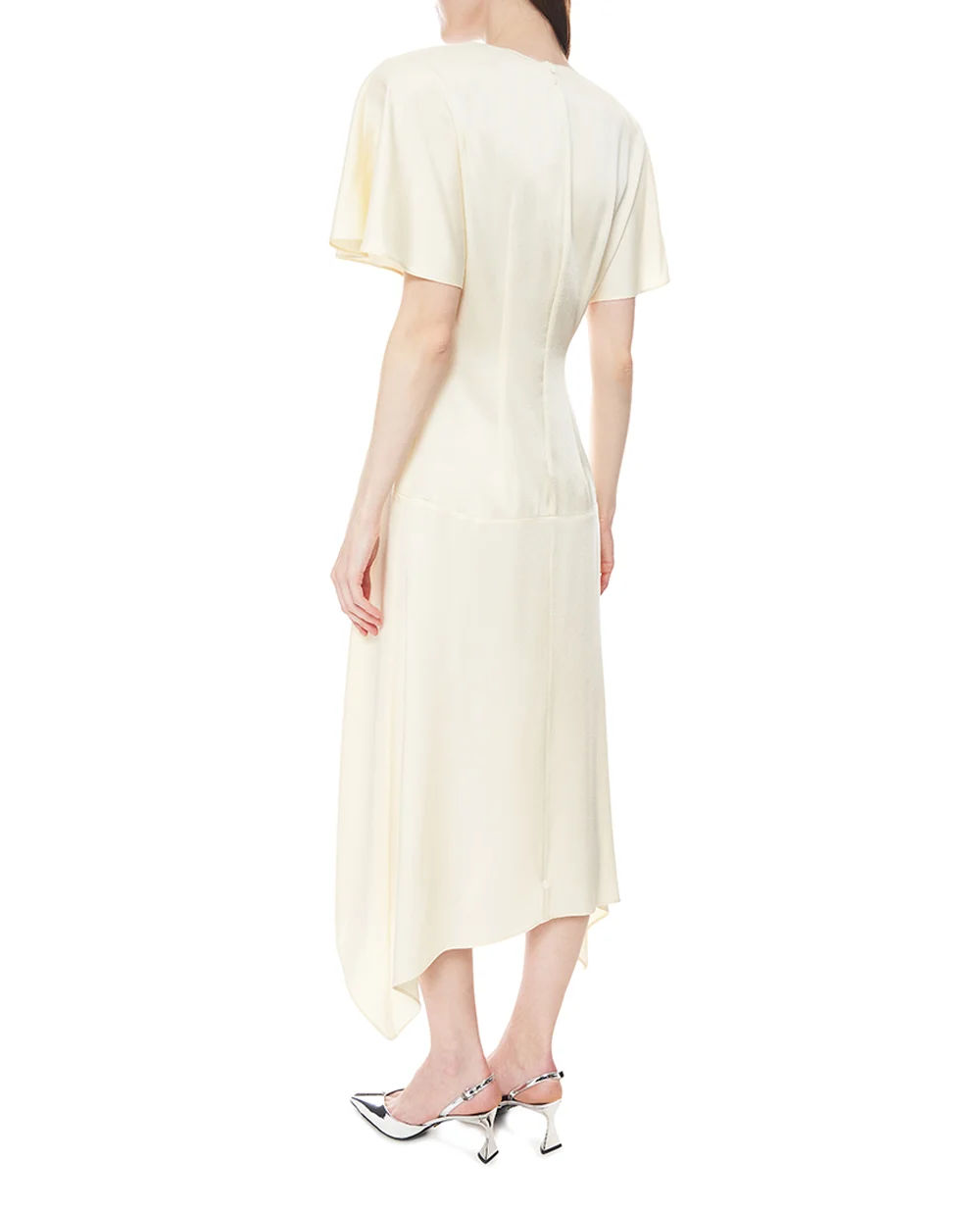 Платье атласное миди Stella McCartney 6A06573FU302, желтый цвет • Купить в интернет-магазине Kameron