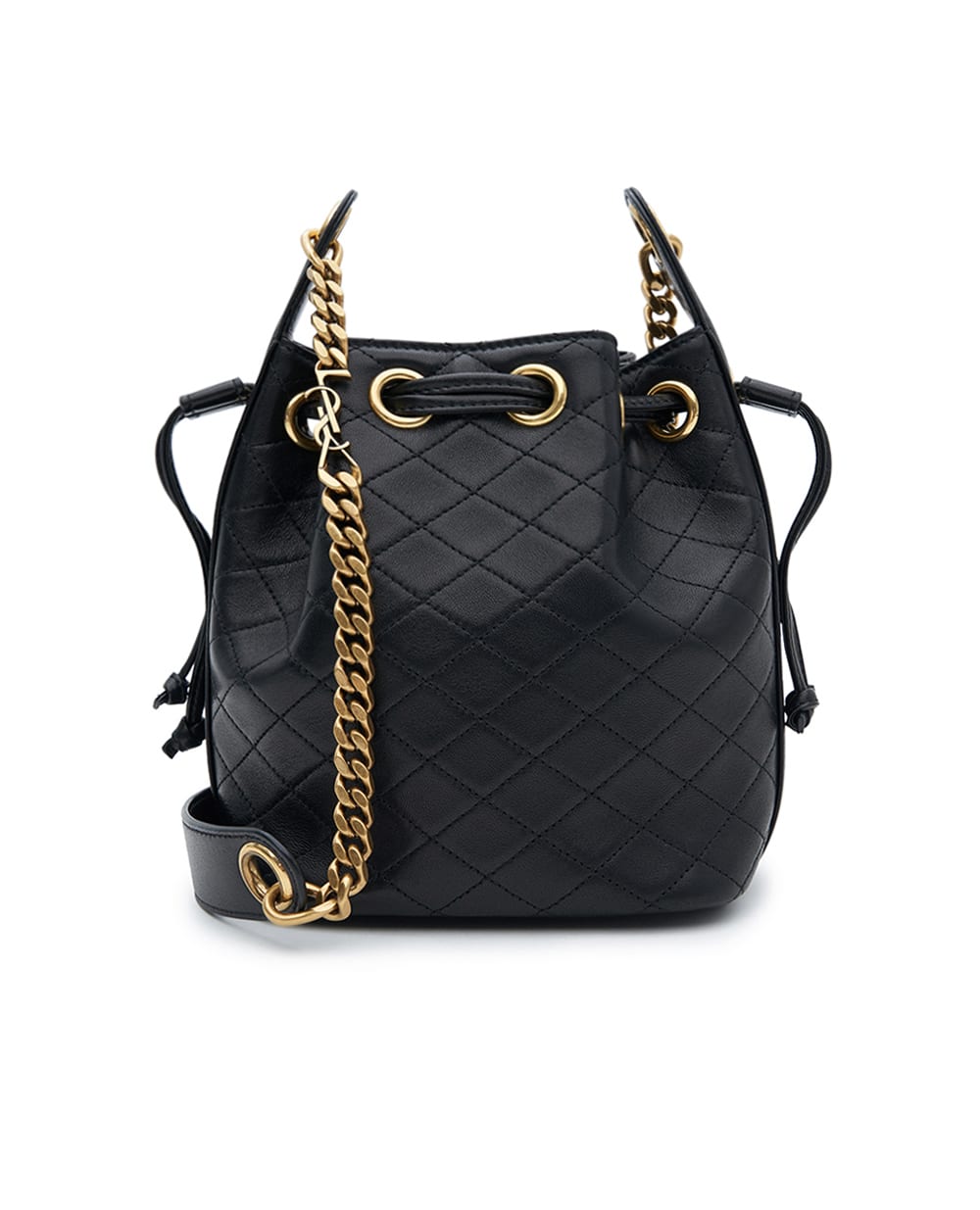 Сумка зі стьобаної шкіри Saint Laurent 840886-1EL07, чорний колір • Купити в інтернет-магазині Kameron