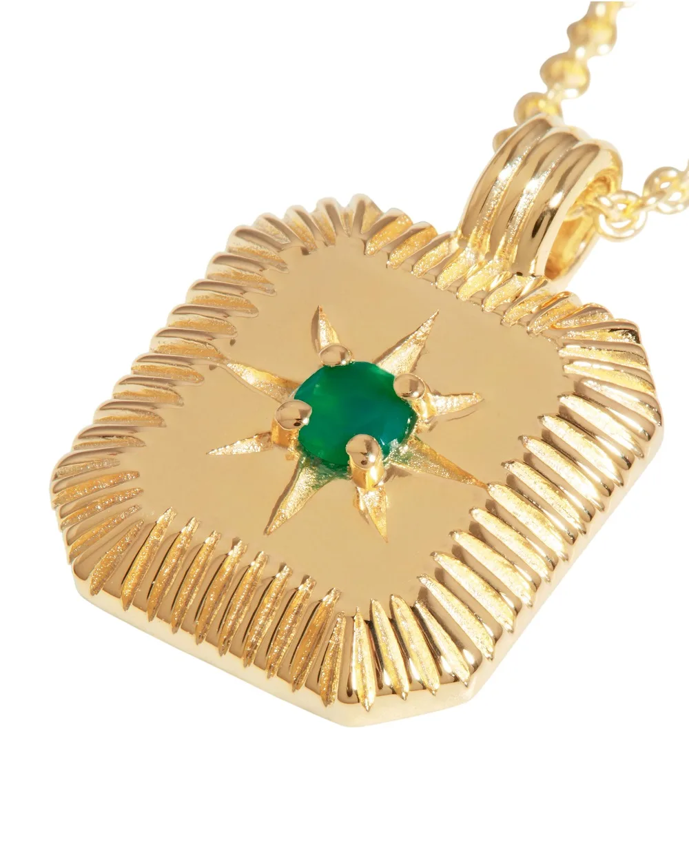 Кулон-підвіска з каменем Missoma BSH-G-N1-CH2-GX, золотий колір • Купити в інтернет-магазині Kameron