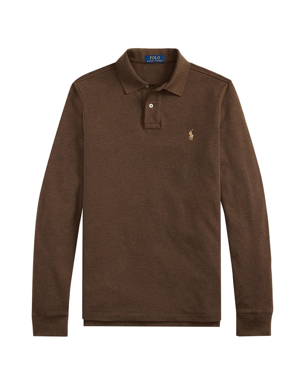 Поло с длинными рукавами Polo Ralph Lauren 710680790148, коричневый цвет • Купить в интернет-магазине Kameron