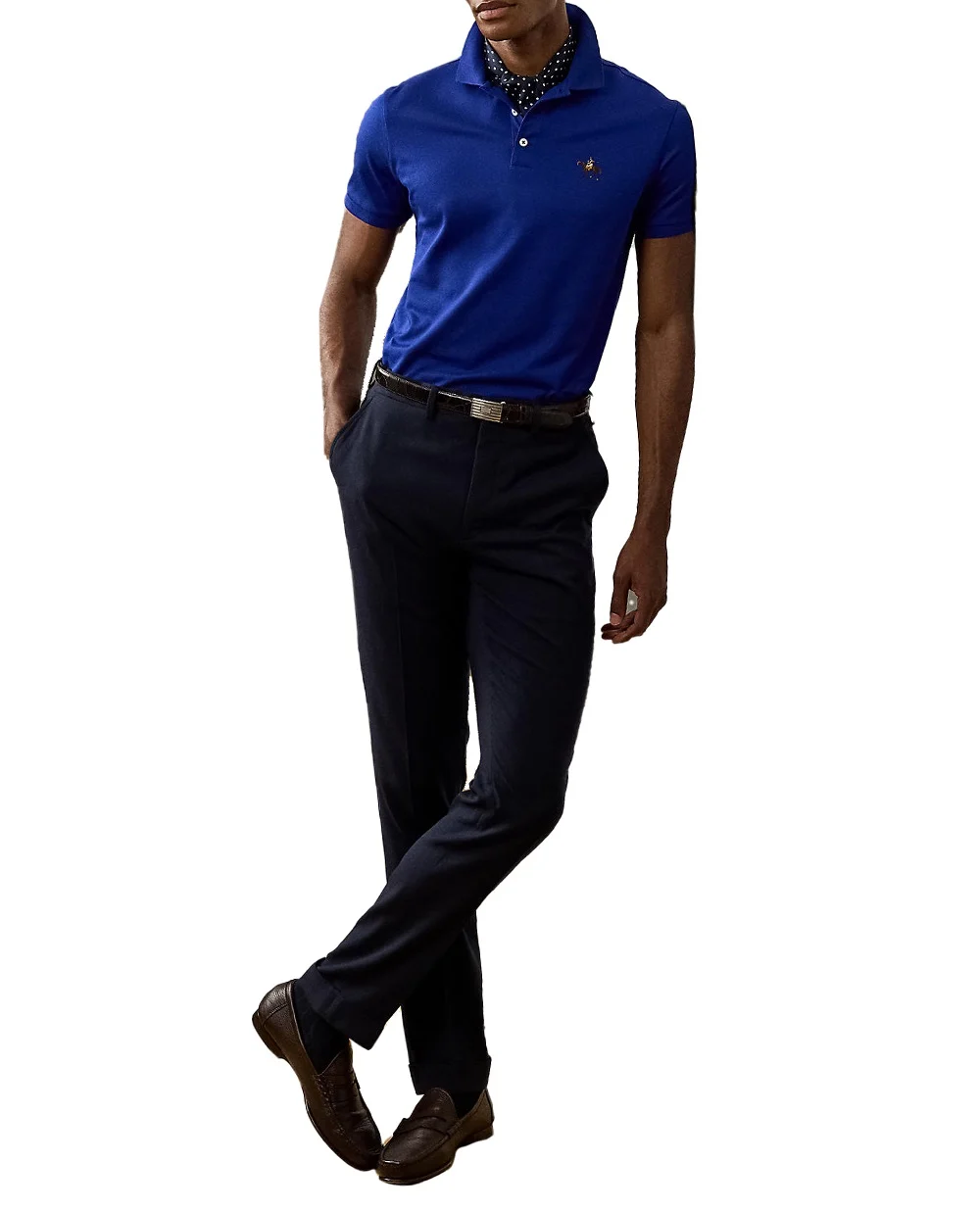 Поло Ralph Lauren Purple Label 790508036105, синий цвет • Купить в интернет-магазине Kameron