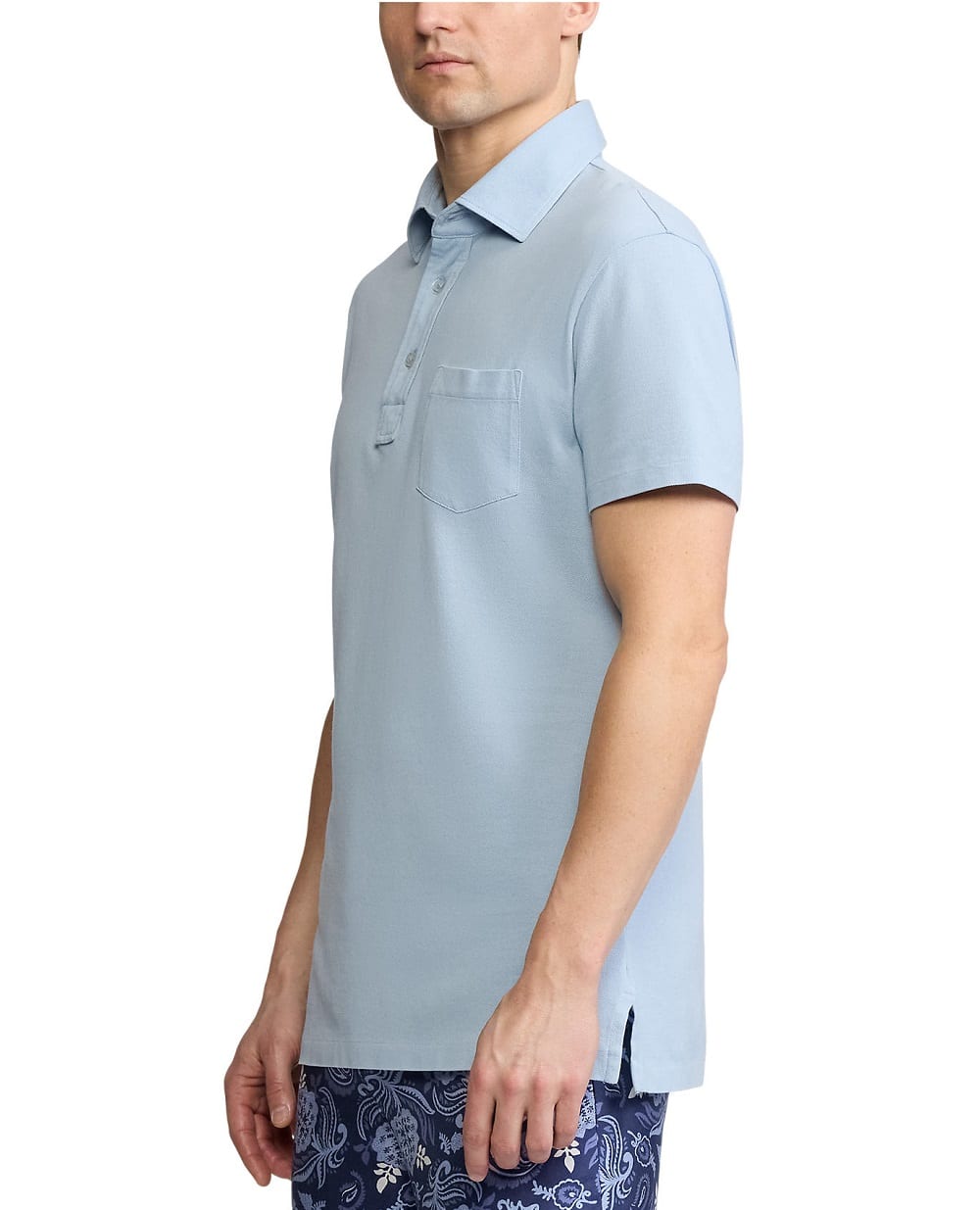 Поло Ralph Lauren Purple Label 790963409003, голубой цвет • Купить в интернет-магазине Kameron