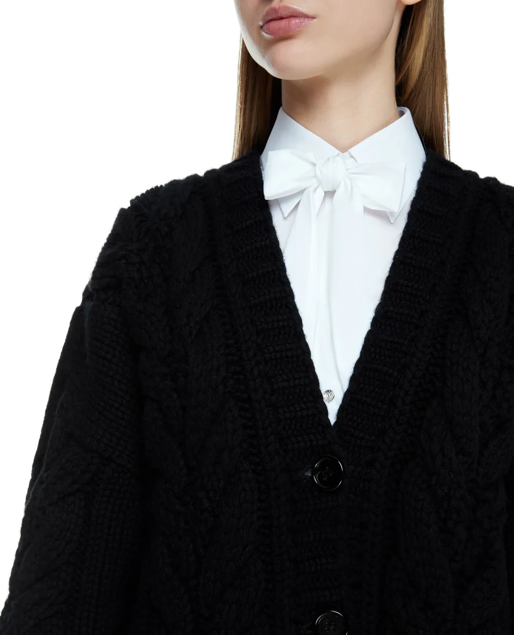 Шерстяной кардиган Dolce&Gabbana FXA80T-JBMD8, черный цвет • Купить в интернет-магазине Kameron