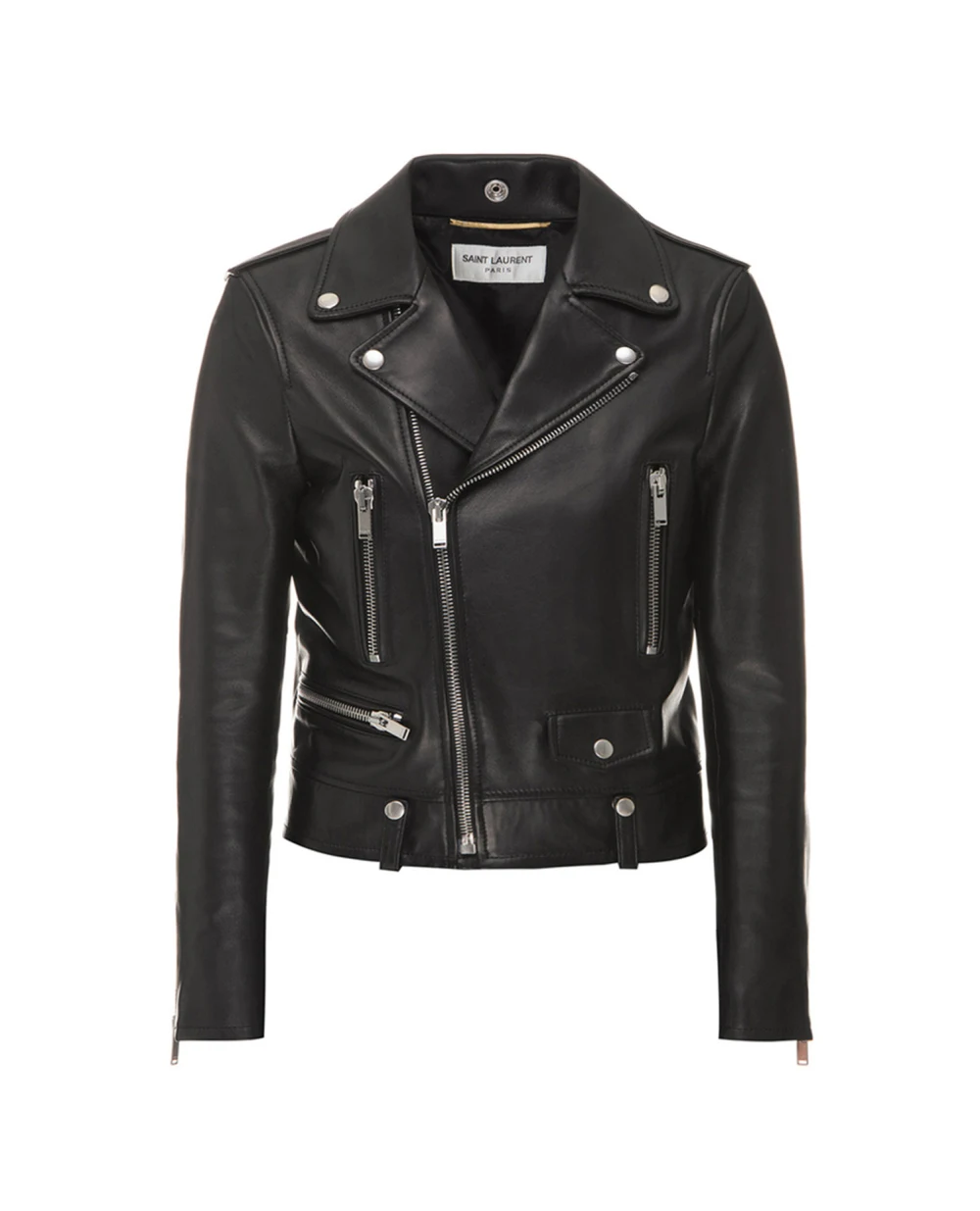 Кожаная косуха Saint Laurent 481862-Y5YA2, черный цвет • Купить в интернет-магазине Kameron