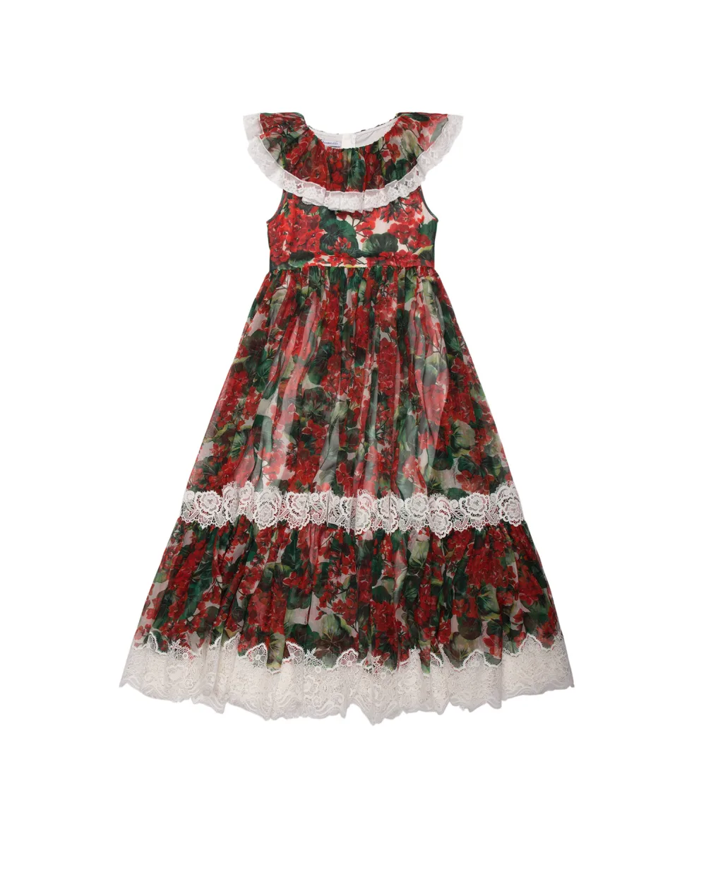 Дитяча шовкова сукня Dolce&Gabbana Kids L51DM8-HS1ZV-B, червоний колір • Купити в інтернет-магазині Kameron