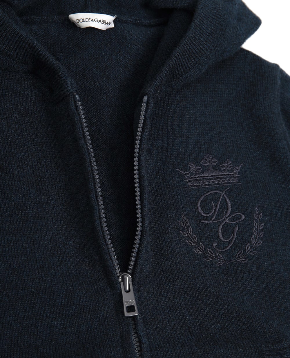 Кашемірове худи Dolce&Gabbana Kids L4KW21-JAW00-B, синій колір • Купити в інтернет-магазині Kameron