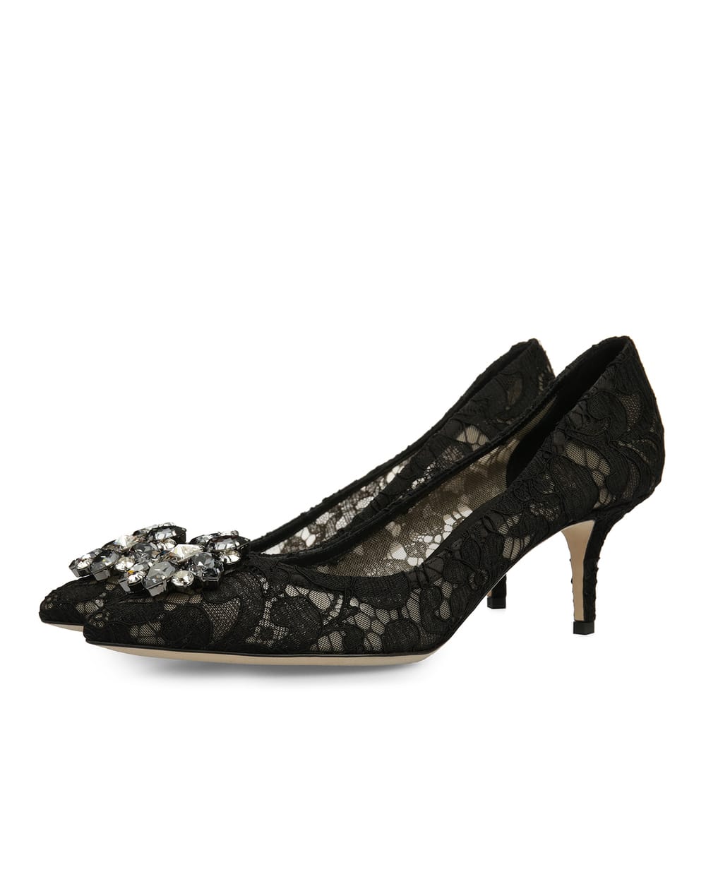 Мереживні човники Rainbow Lace Dolce&Gabbana CD0066-AL198, чорний колір • Купити в інтернет-магазині Kameron