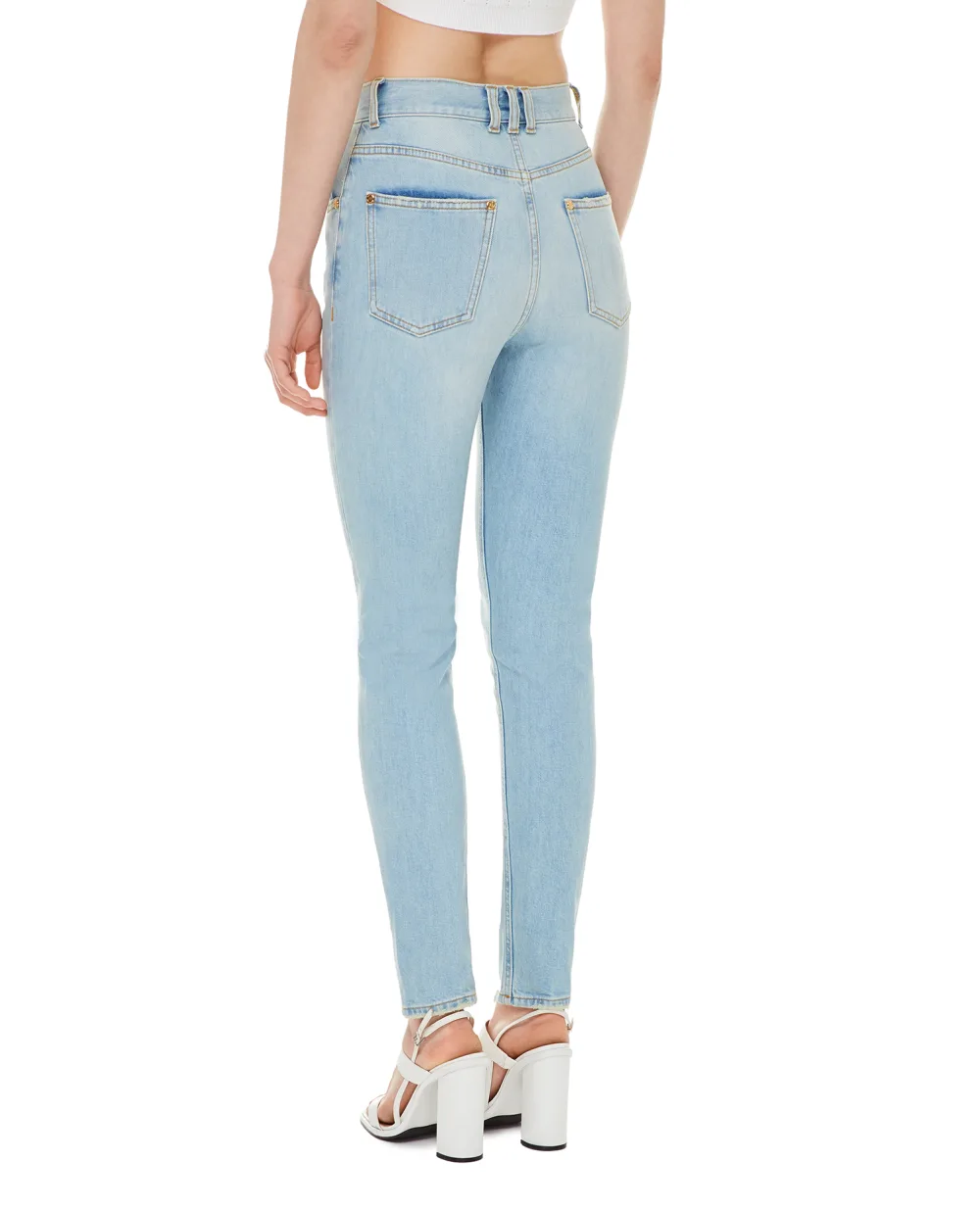 Джинсы Balmain XF1MF000DB53, голубой цвет • Купить в интернет-магазине Kameron