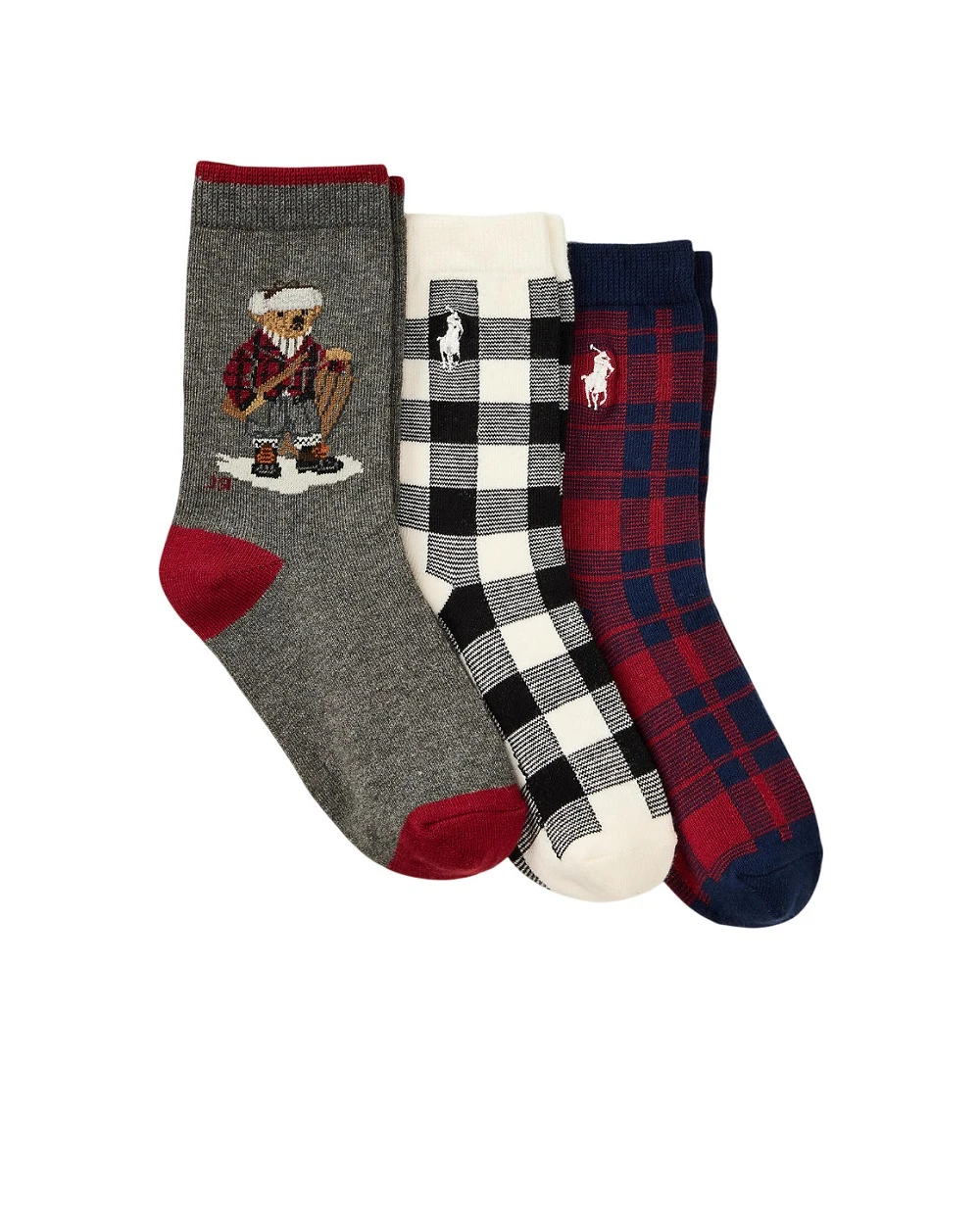 Детские носки Polo Bear (3 пары) Polo Ralph Lauren Kids 443P03158001, разноцветный цвет • Купить в интернет-магазине Kameron