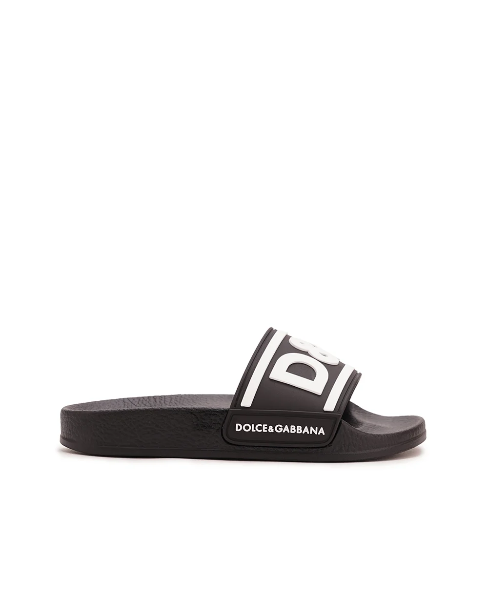Детские слайдеры Dolce&Gabbana Kids DD0320-AQ858-M, черный цвет • Купить в интернет-магазине Kameron