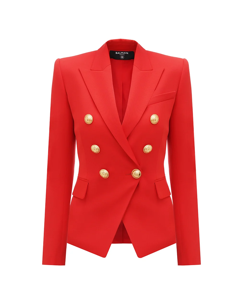 Шерстяной жакет Balmain BF1SG008WC09, красный цвет • Купить в интернет-магазине Kameron