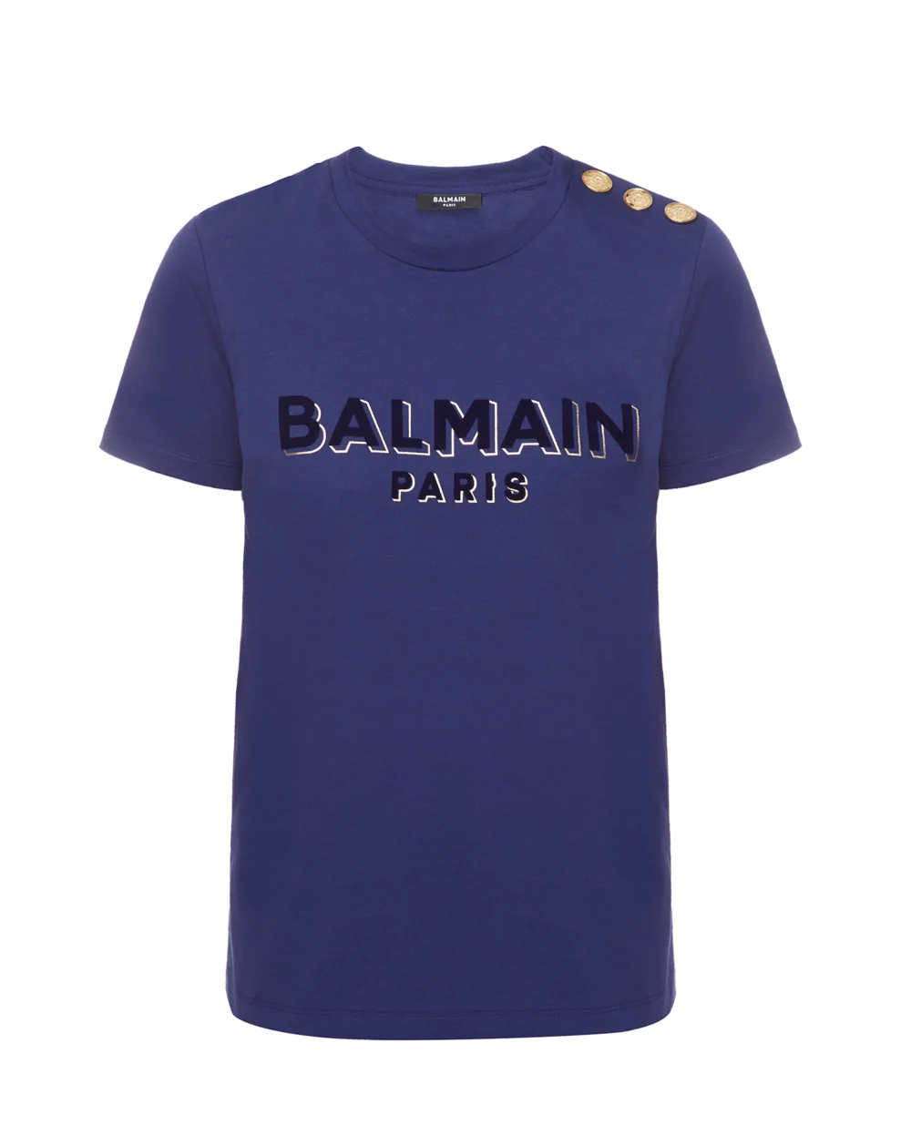 Футболка Balmain AF1EF005BC07, синий цвет • Купить в интернет-магазине Kameron