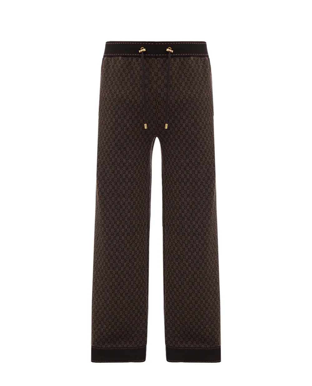 Вовняні штани Balmain BH0PQ040KF23, коричневий колір • Купити в інтернет-магазині Kameron