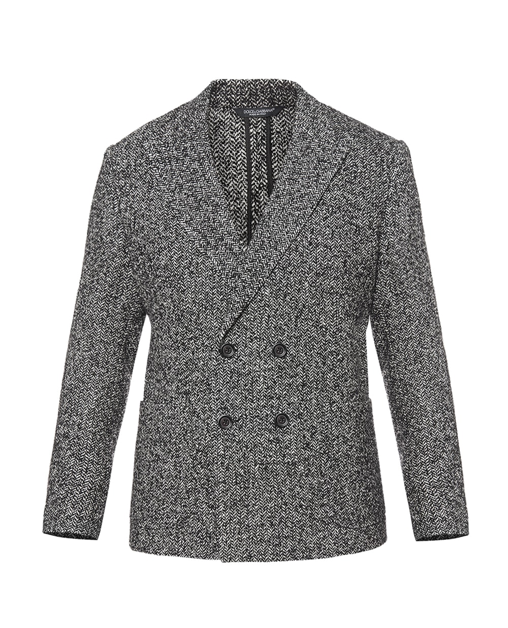Піджак двобортний Portofino з вовни Dolce&Gabbana G2NZ2T-FCZAH, чорний колір • Купити в інтернет-магазині Kameron