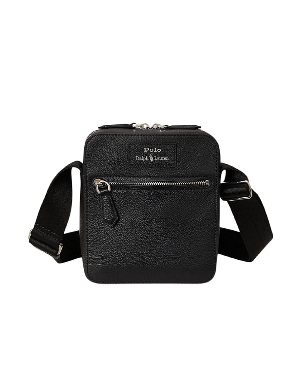 Сумка зі шкіри через плече Polo Ralph Lauren 405974608001, чорний колір • Купити в інтернет-магазині Kameron