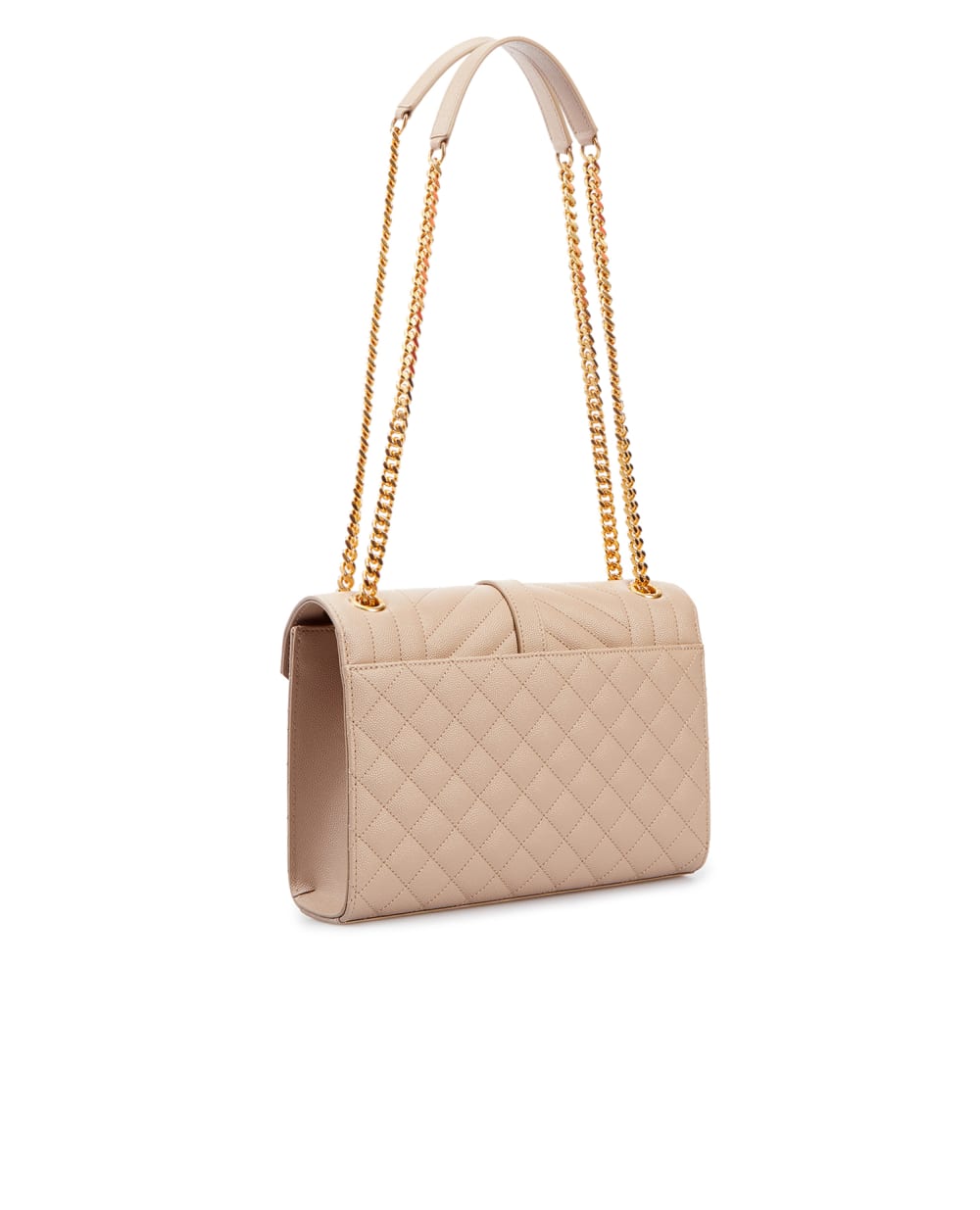 Кожаная сумка Envelope Medium Saint Laurent 600185-BOW91, бежевый цвет • Купить в интернет-магазине Kameron