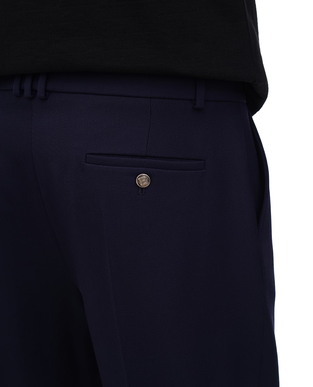 Брюки Balmain AH1PM030WB02, темно-синий цвет • Купить в интернет-магазине Kameron