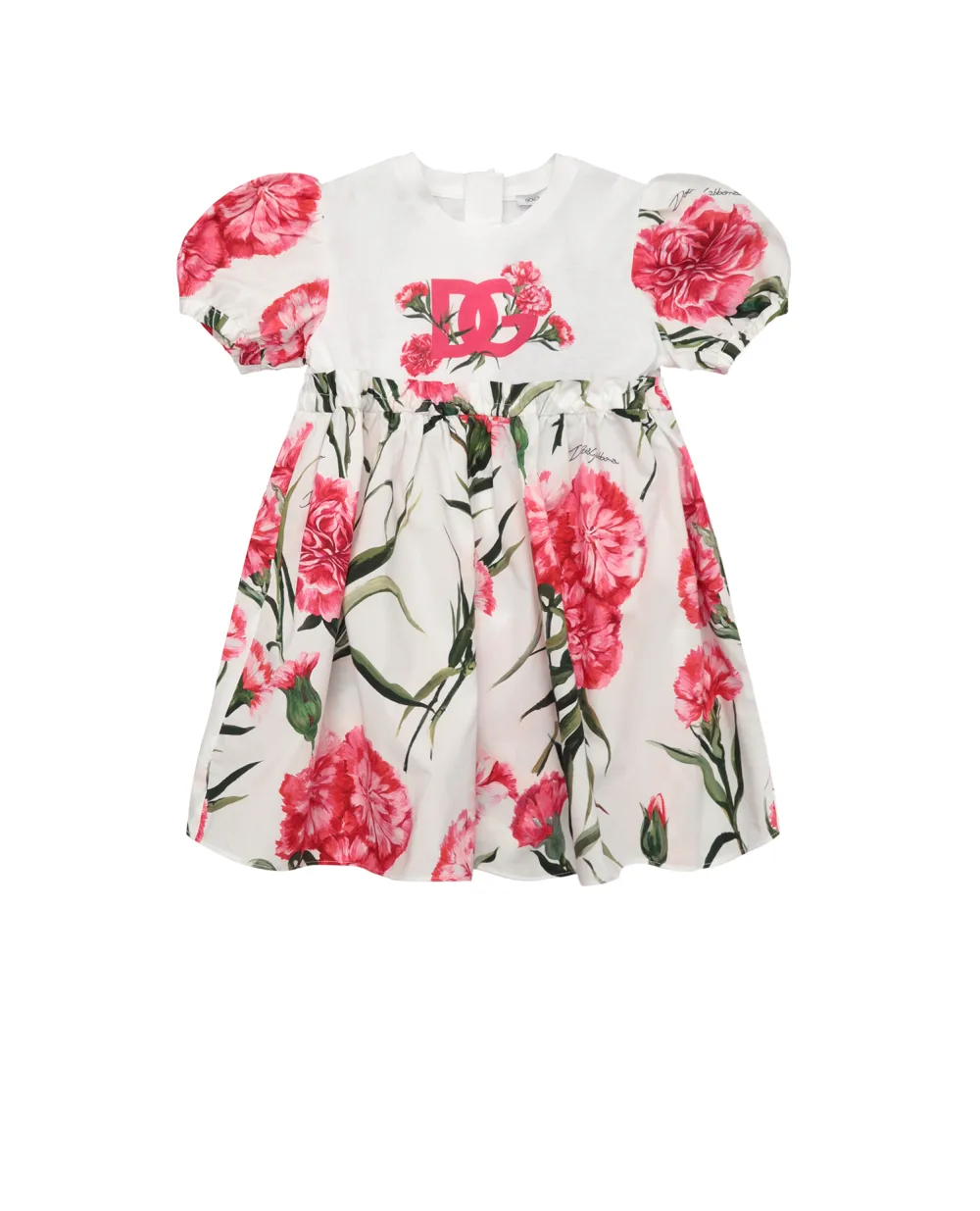 Детское платье Dolce&Gabbana Kids L2JD6K-G7I4R, белый цвет • Купить в интернет-магазине Kameron