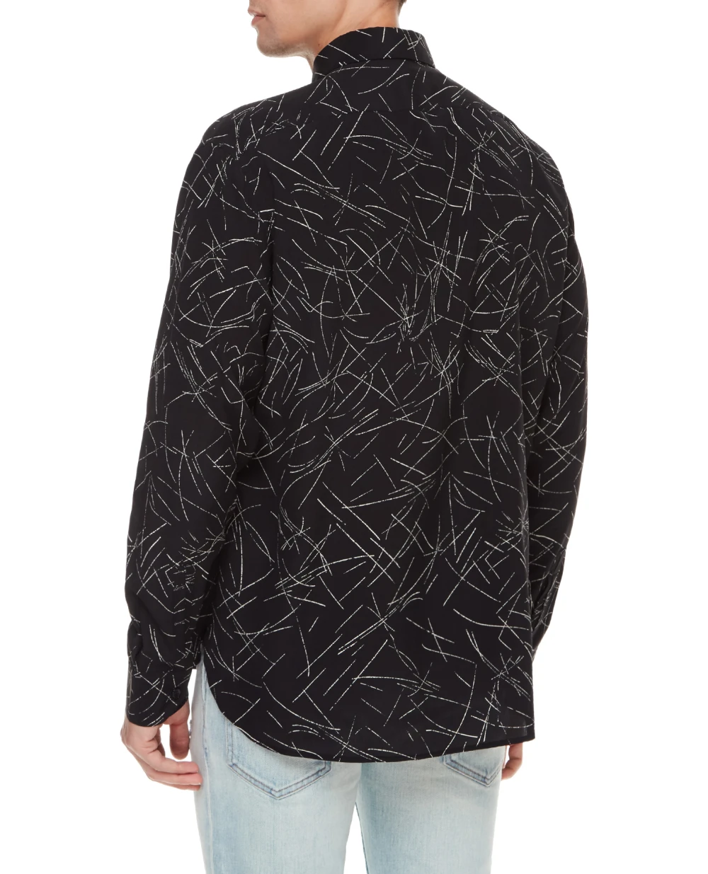 Шелковая рубашка Saint Laurent 646850-Y2D04, черный цвет • Купить в интернет-магазине Kameron