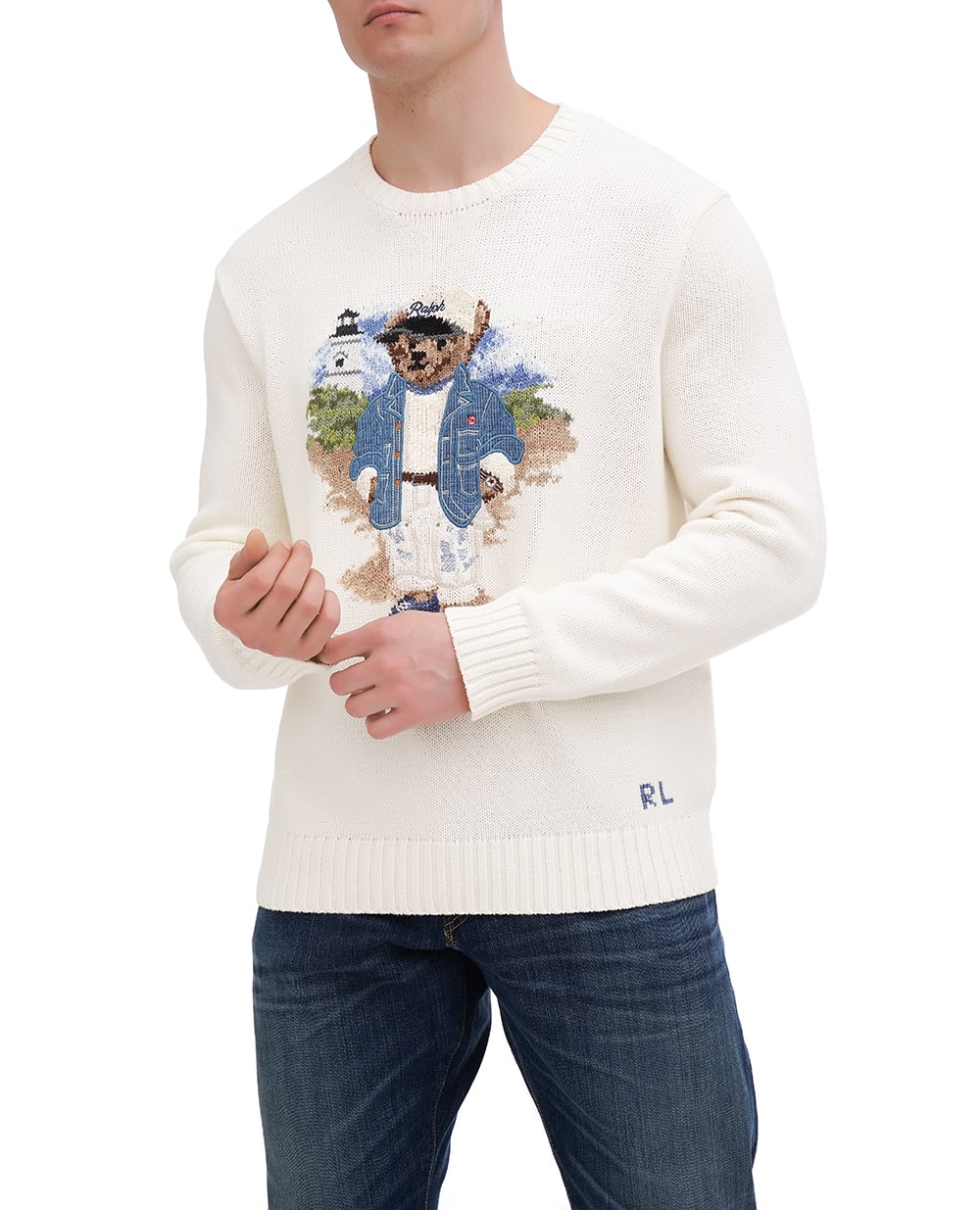 Свитер Polo Bear Polo Ralph Lauren 710964797001, молочный цвет • Купить в интернет-магазине Kameron