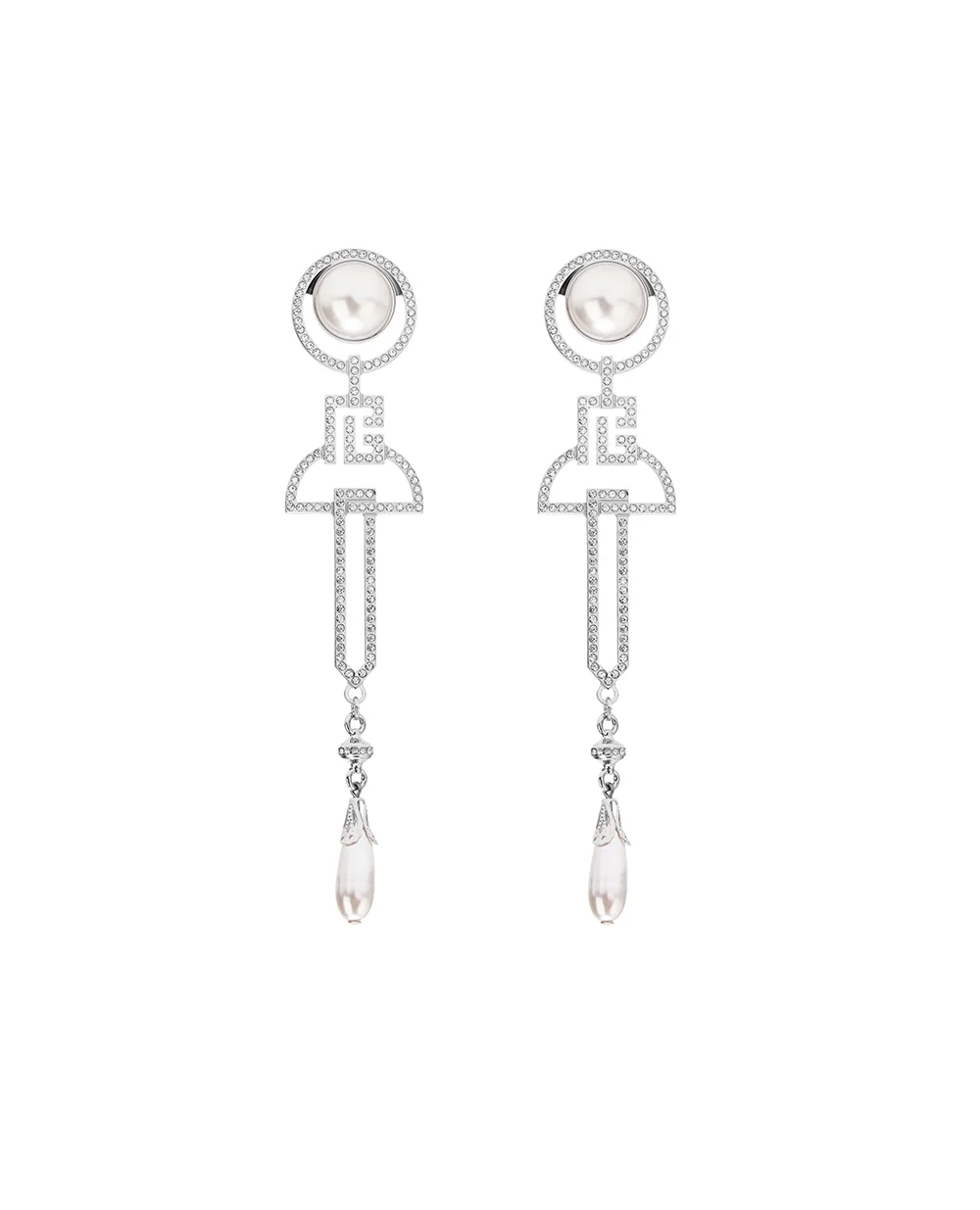 Серьги Balmain DN1XK335MPYB, серебряный цвет • Купить в интернет-магазине Kameron