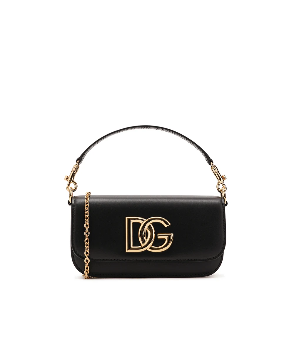 Кожаная сумка 3.5  Crossbody Dolce&Gabbana BB7603-AW576, черный цвет • Купить в интернет-магазине Kameron
